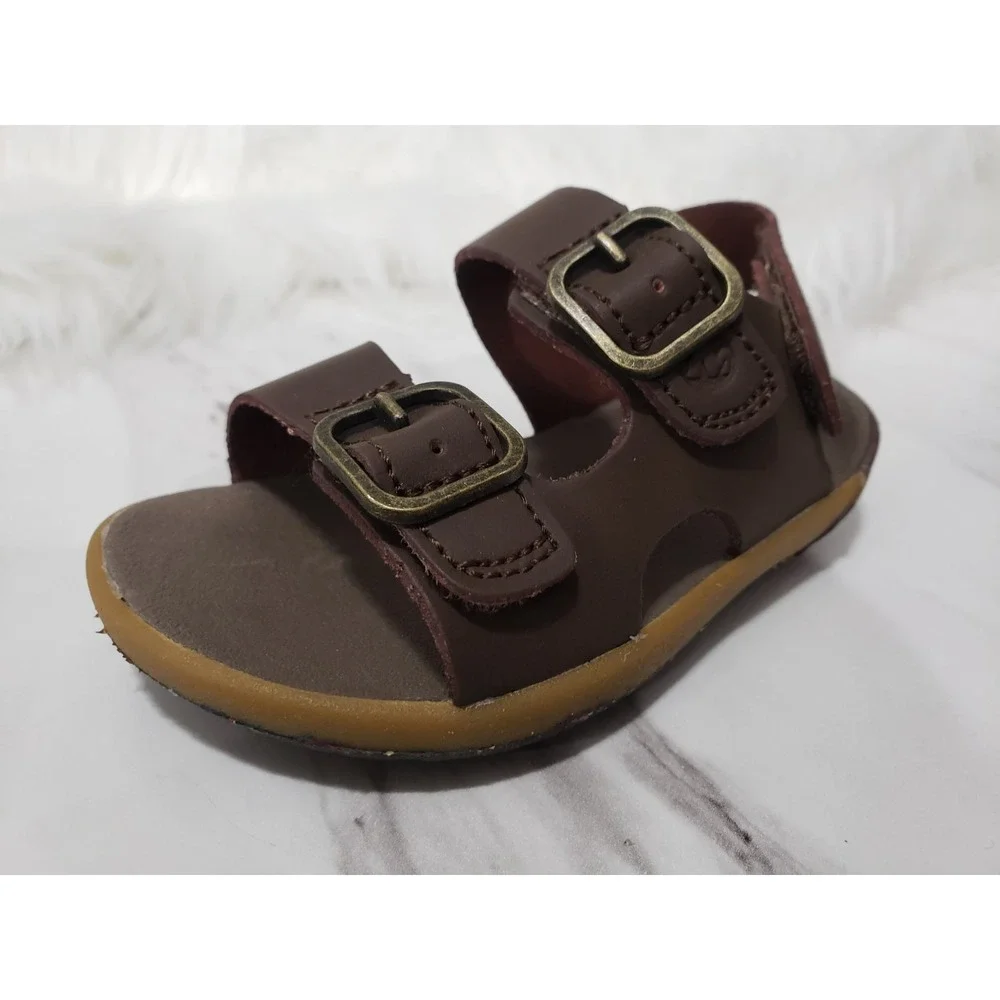 NEW SIZE 5 BABY NEWBORN WALKING Merrell Brown Bare Steps Sandals fisherman